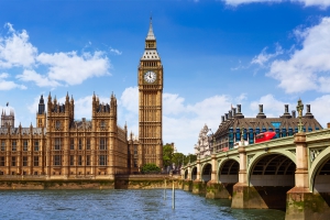Big Ben London Clock tower in UK Thames
